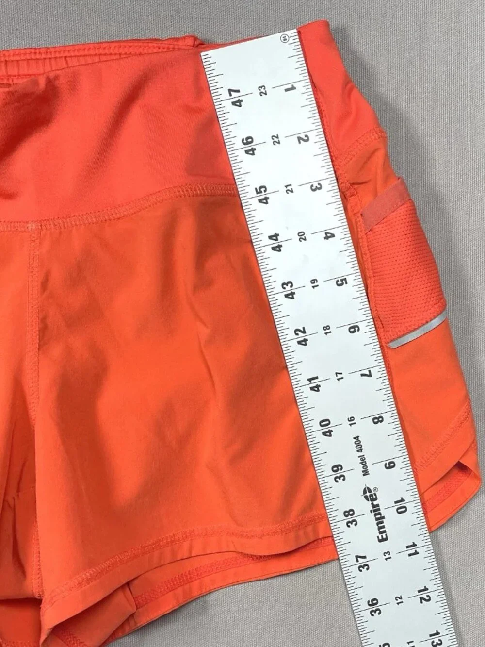Athleta Ready To Go Orange Athletic Mid Rise Shorts Inseam 3.5